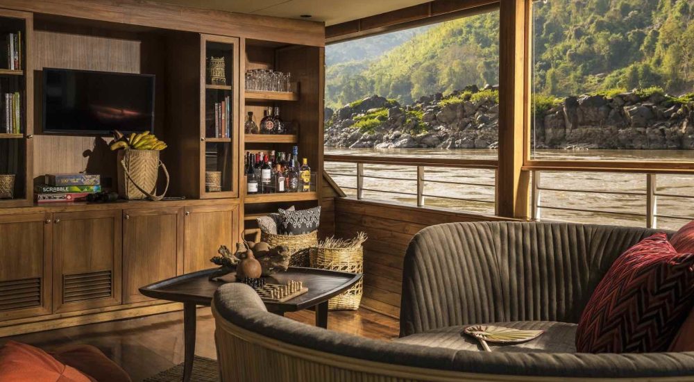 Laos Mekong Luxueus cruise zitgedeelte