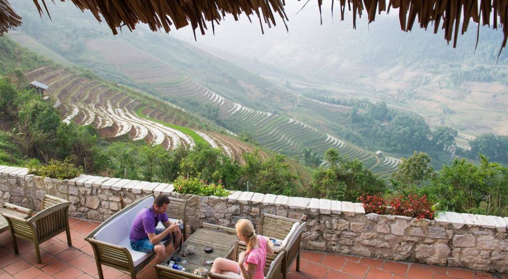 Vietnam Reizen Sapa Lodge Deluxe terras
