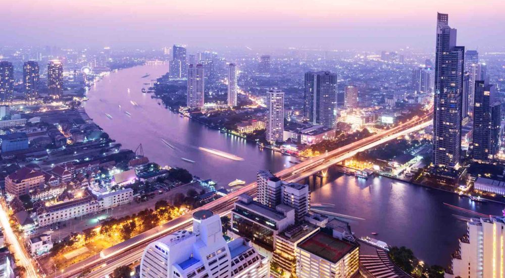 bangkok vakantie skyline and rivier