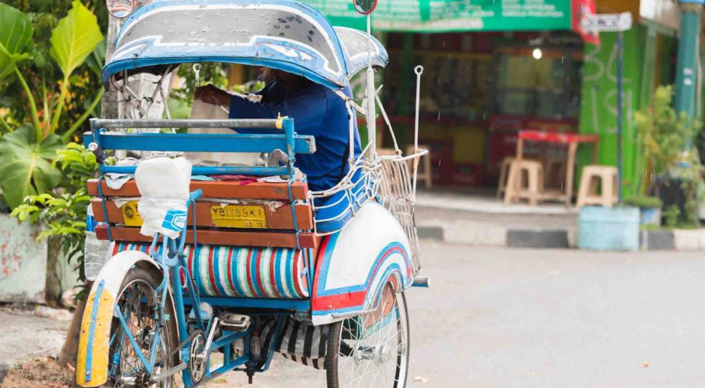 java indonesie fietstaxi