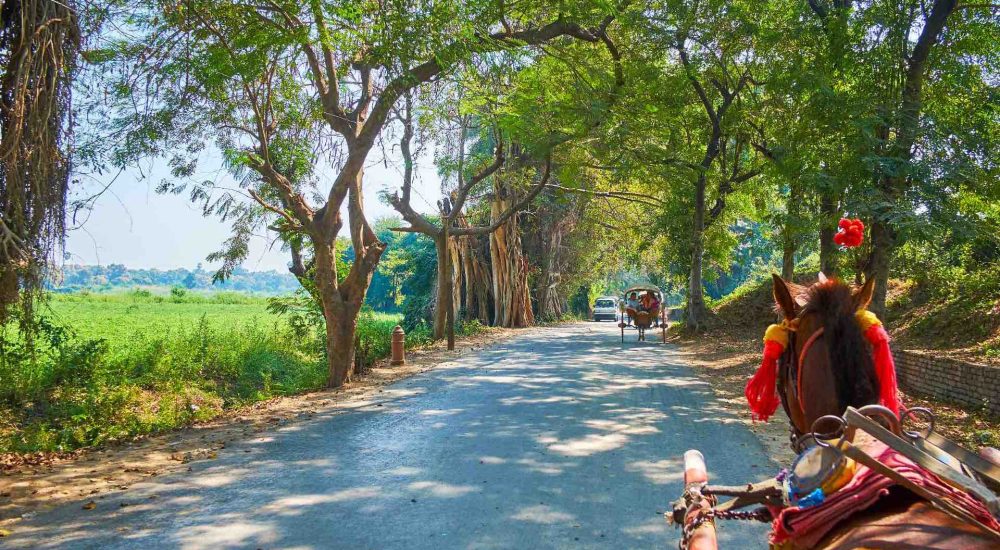 mandalay myanmar paard en wagens